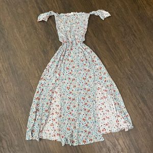 Off the shoulder midi dress